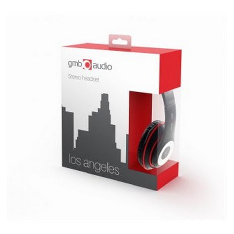 Gembird | Stereo headset, ""Los Angeles"" + microphone, passive noise canceling | Black - 2